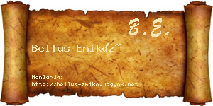 Bellus Enikő névjegykártya